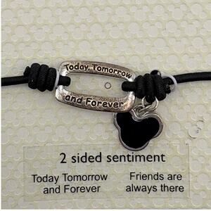 Disney two-sided black sentiment bracelet
